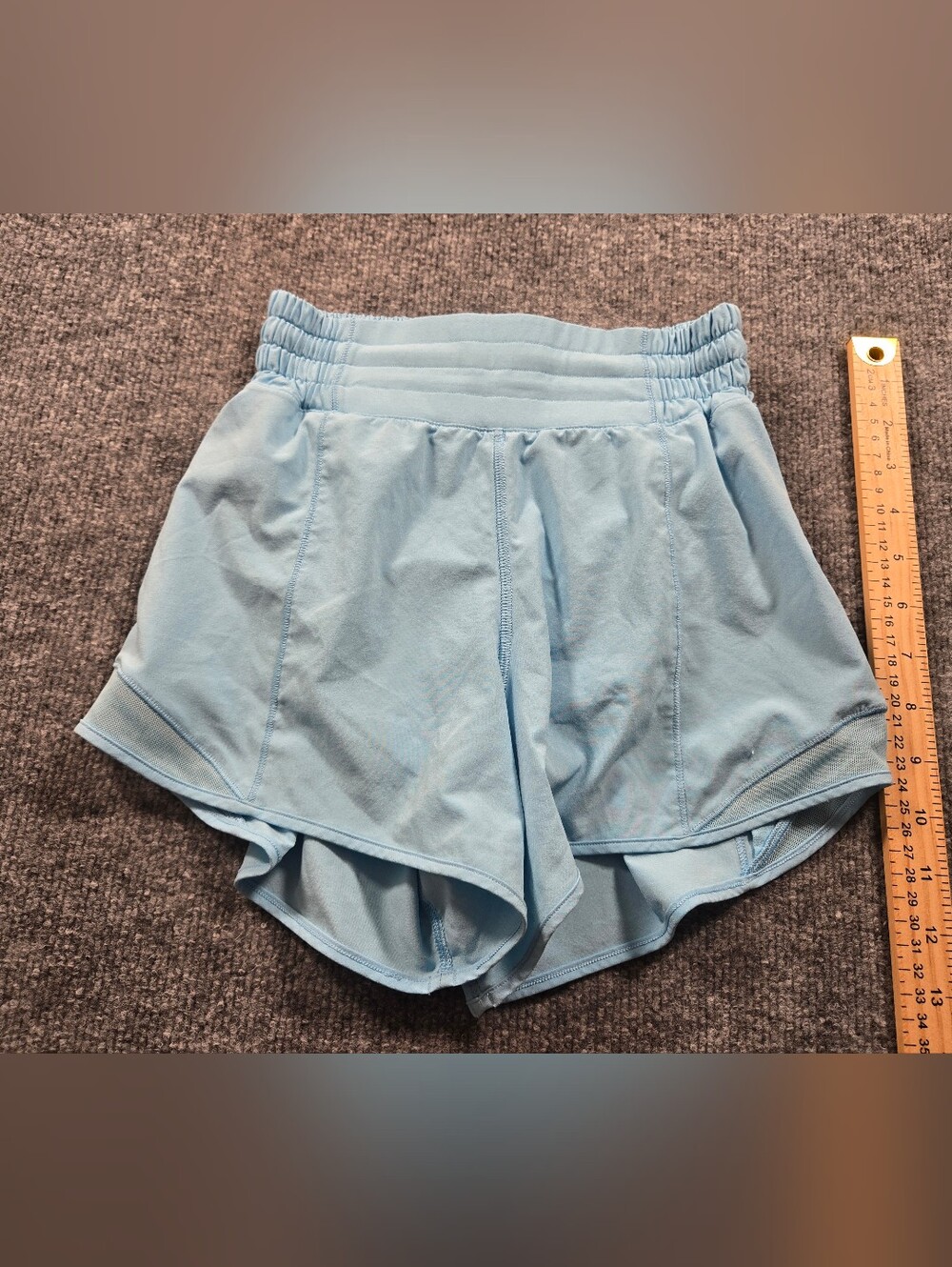 Lululemon Light Blue High-Rise Athletic Shorts Size 0 - Picture 4 of 12